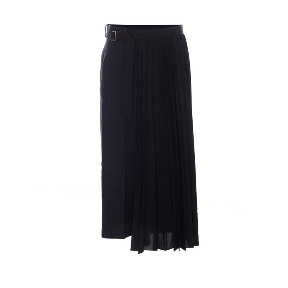 Sacai Women Double-Faced Herringbone X Suiting Skirt